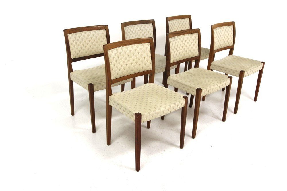 Walnut Chairs From Hugo Troeds, Bjärnum, Sweden, 1960s, Set Of 6 photo vintage