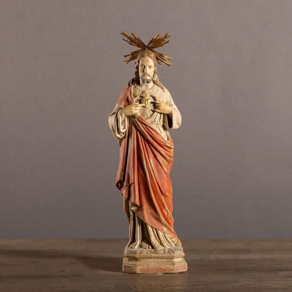 Sacred Heart With Halo, Medium Size, 19th Century Style photo 1119.0