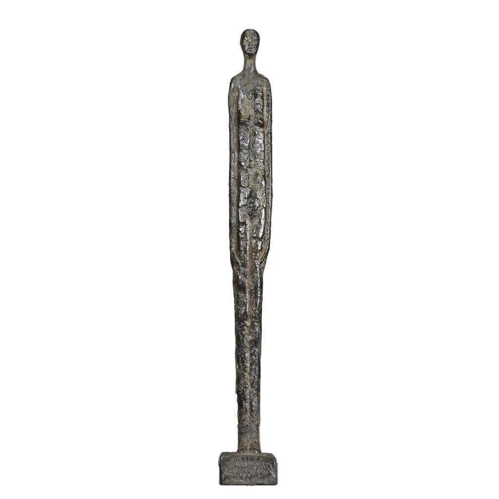 Etruscan Shadow Statuette In Bronze, Italian Antique Art Reproduction photo vintage