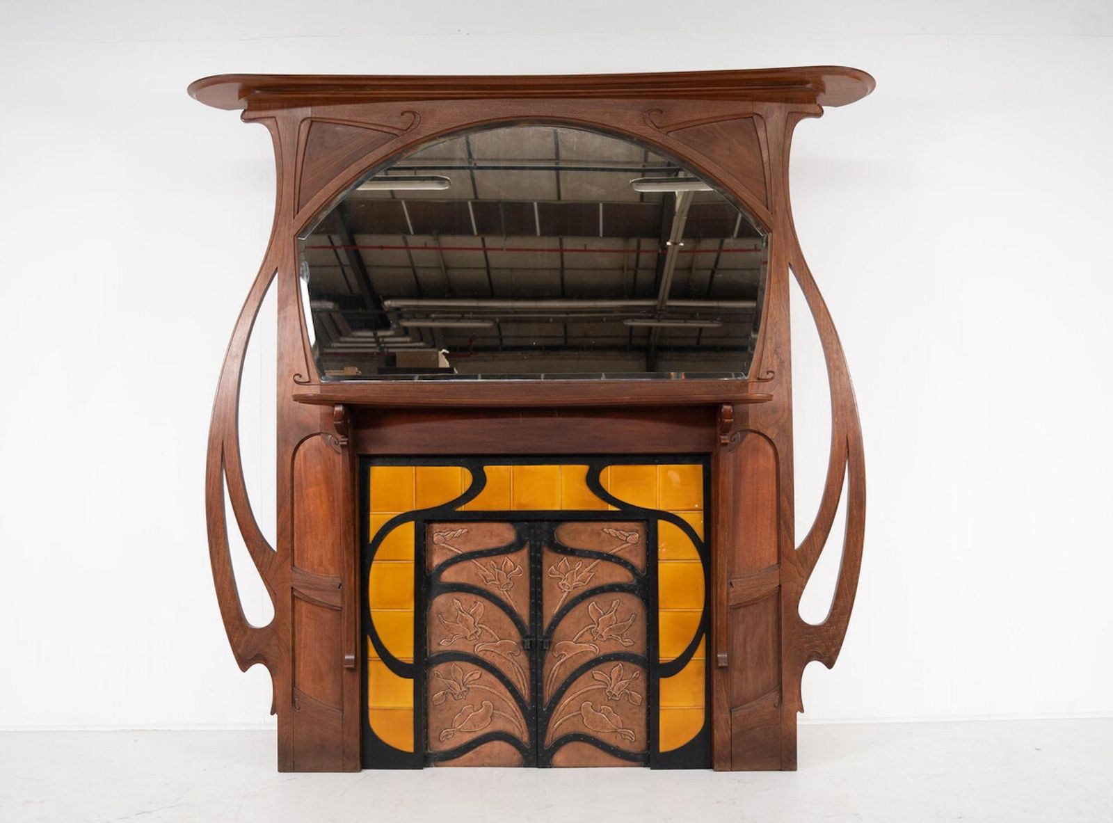 photo for sale Unique Museum Fireplace Mantel From The Architect G. Serrurier Bovy
