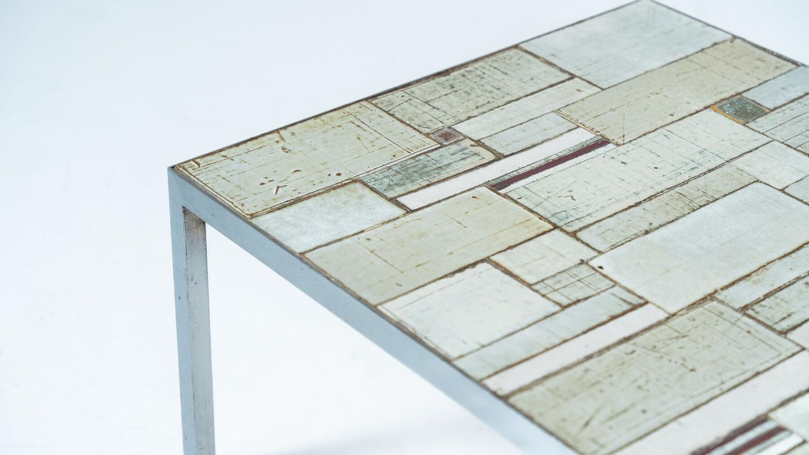 Mid Century Mosaic Coffee Table Attributed To Pia Manu, 1970s photo vintage
