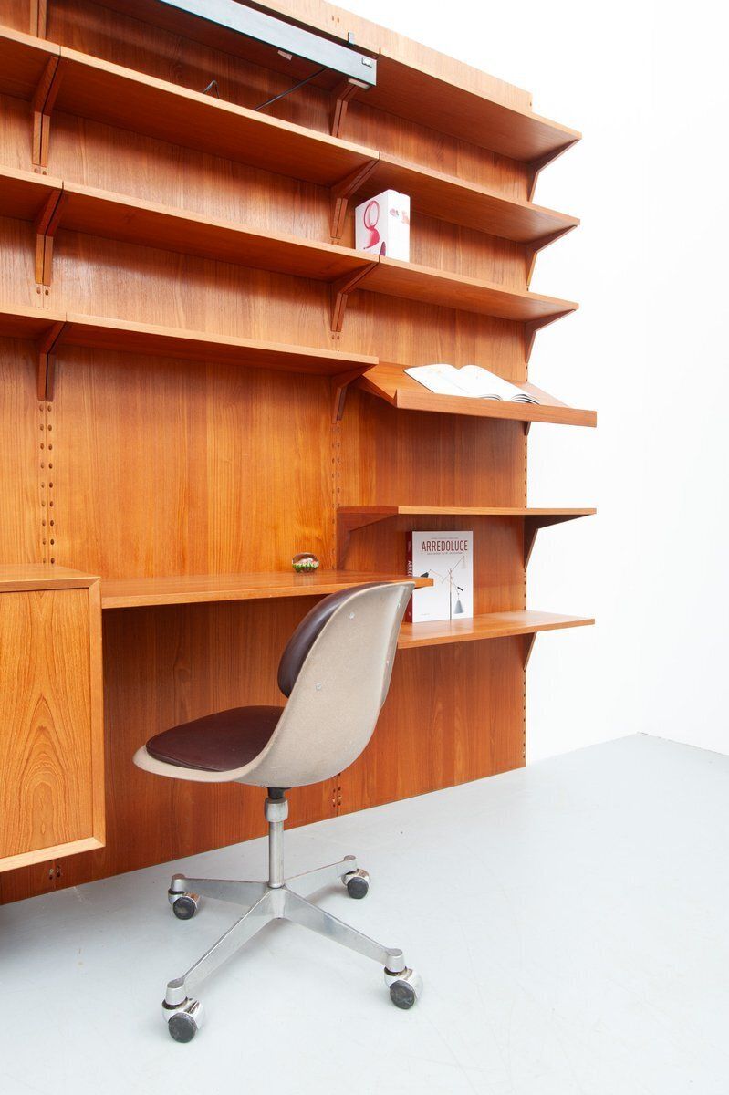 Mid Century Teak Royal Wall Unit By Poul Cadovius For Cado, 1960s photo for sale