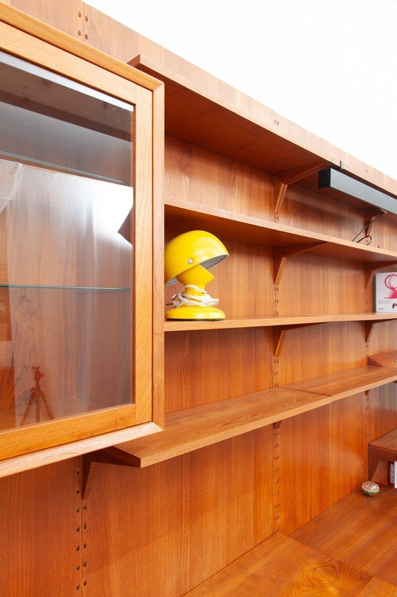 Furniture Mid Century Teak Royal Wall Unit By Poul Cadovius For Cado, 1960s photo