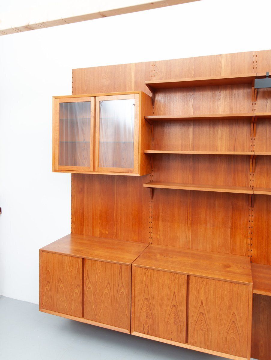 photo buy Mid Century Teak Royal Wall Unit By Poul Cadovius For Cado, 1960s