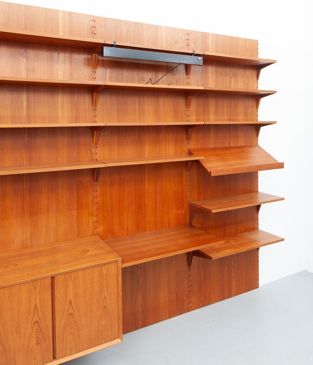photo vintage Mid Century Teak Royal Wall Unit By Poul Cadovius For Cado, 1960s