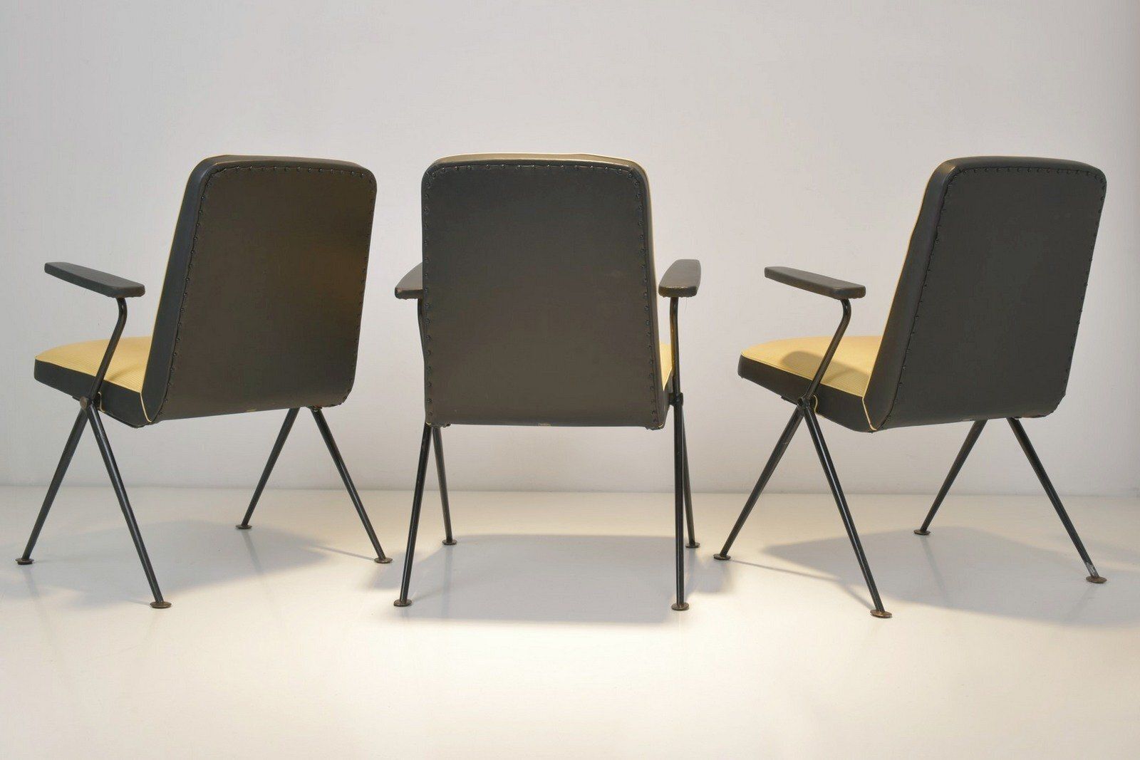 Armchairs In Steel Tube From Drabert, Germany, 1950s, Set Of 4 photo 4007.0