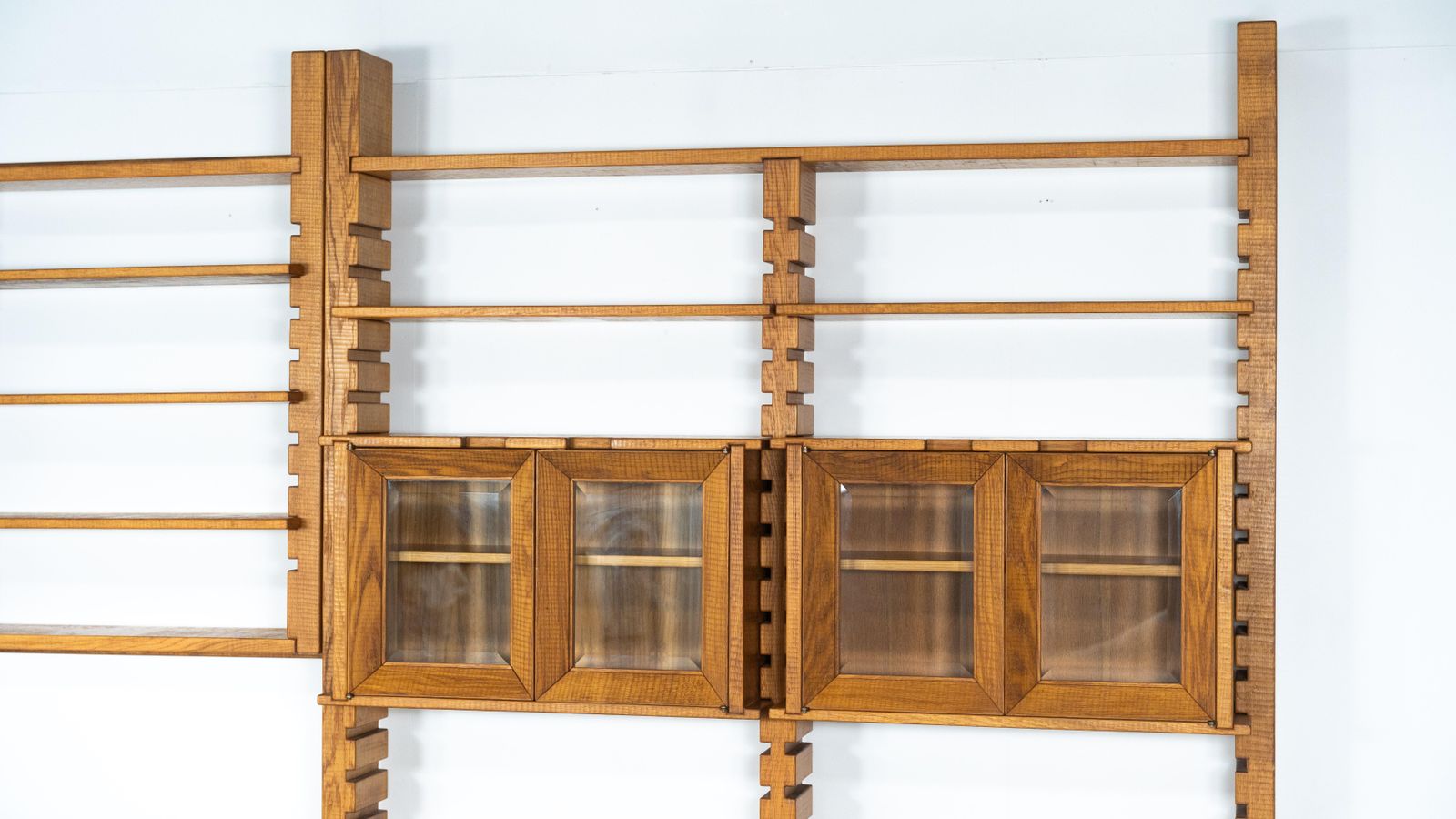 Large Bookshelf With Bench By Guiseppe Rivadossi For Officina Rivadossi, Italy photo vinterior