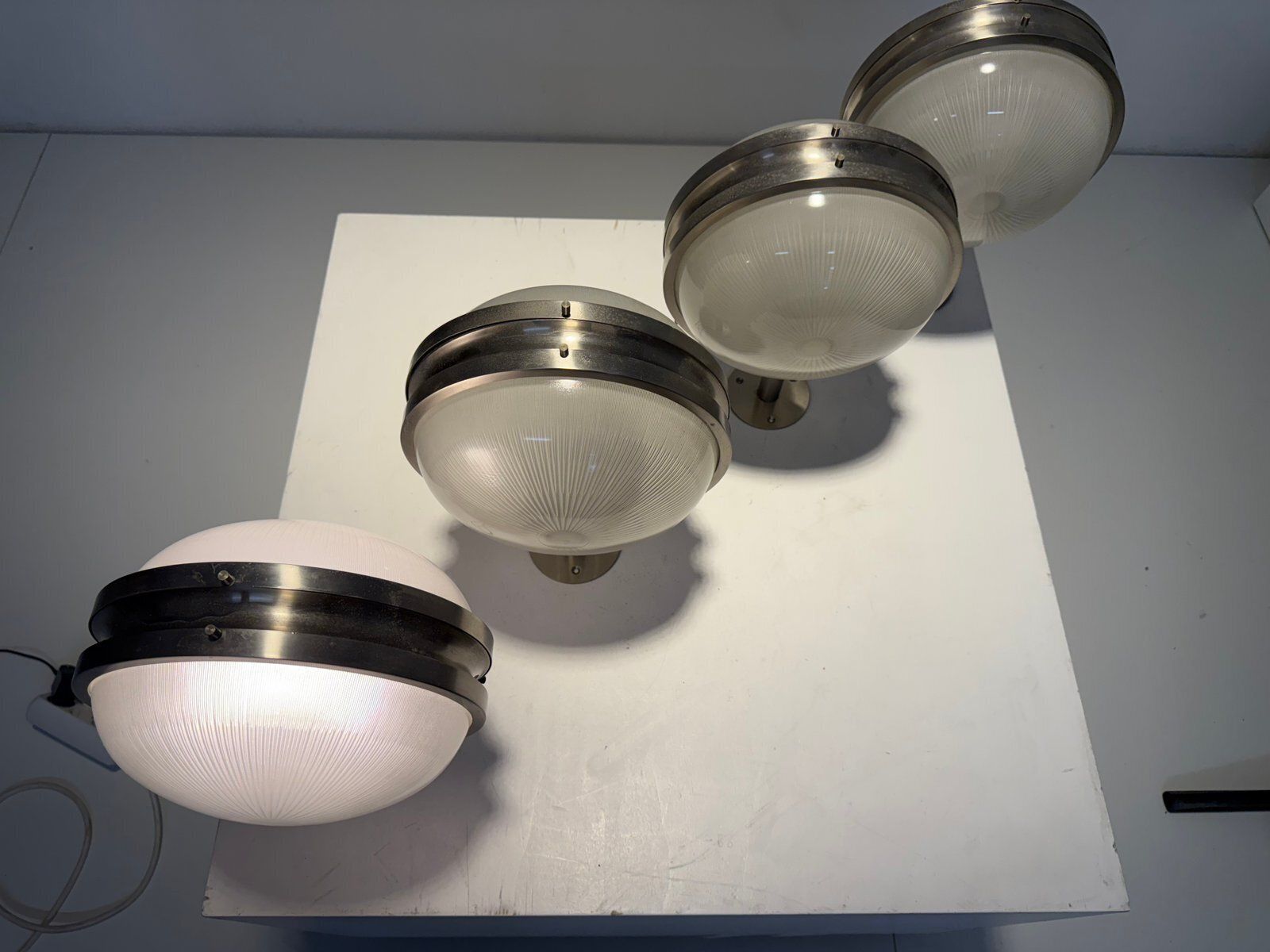 Large Gamma Wall Lamps By Sergio Mazza For Artemide, 1960s, Set Of 2 photo for sale