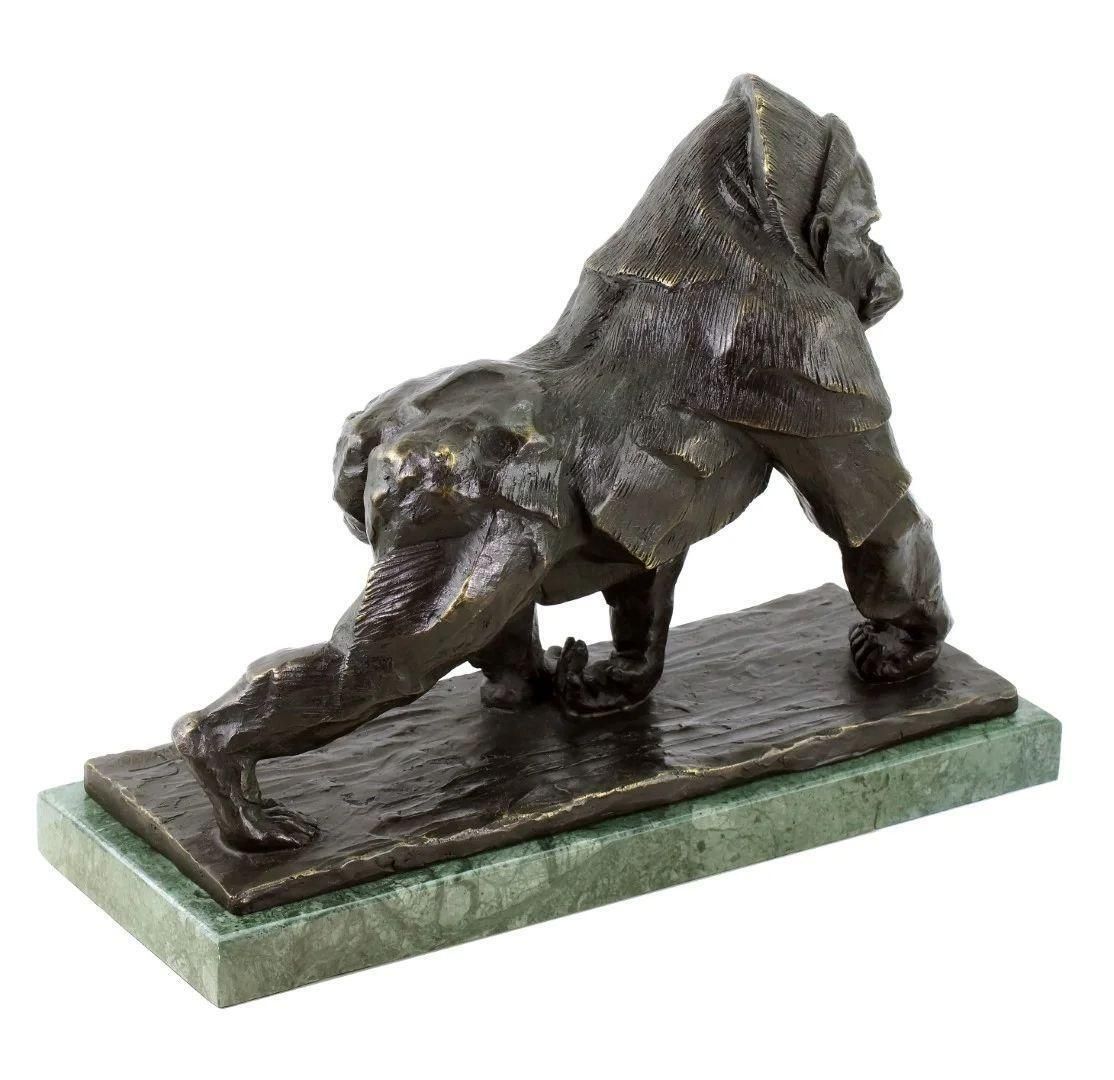 Gorilla Statue In The Style Of Rembrandt Bugatti , Bronze Sculpture photo Art