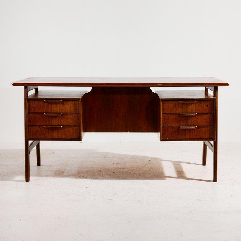 Model 75 Rosewood Desk By Gunni Omann For Omann Jun Møbelfabrik