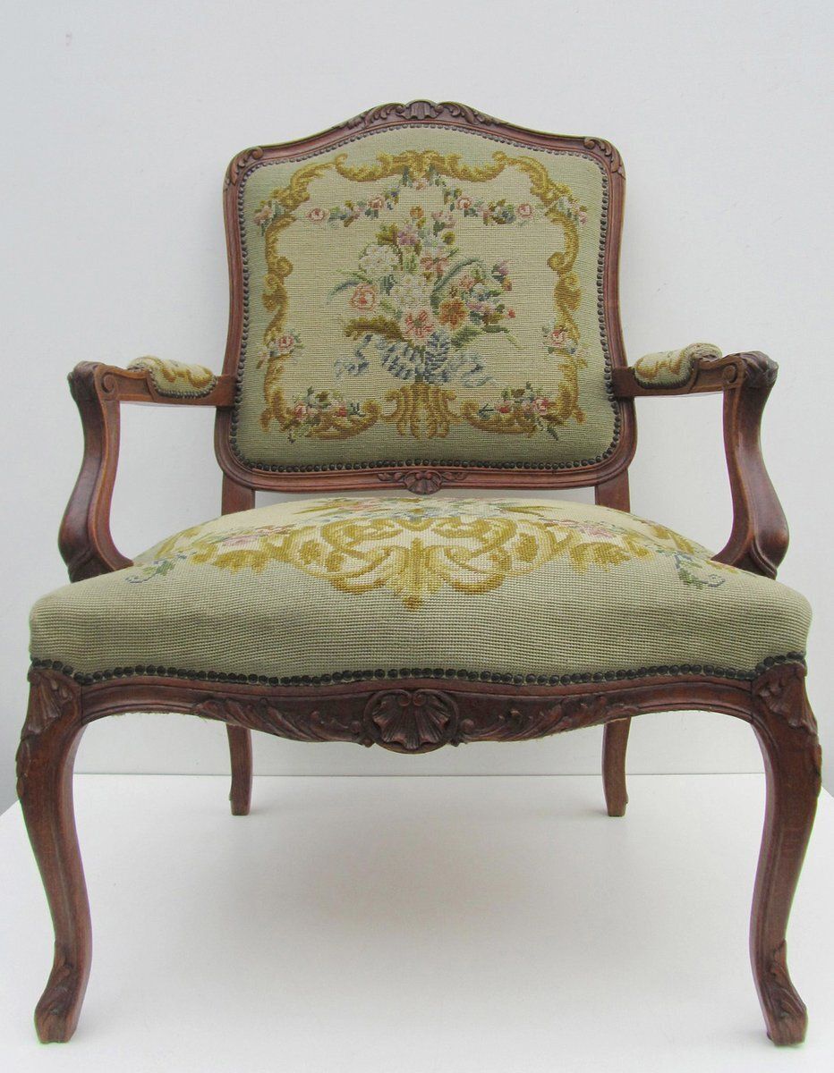 Antique Louis XV Armchair, 1700s photo vinterior