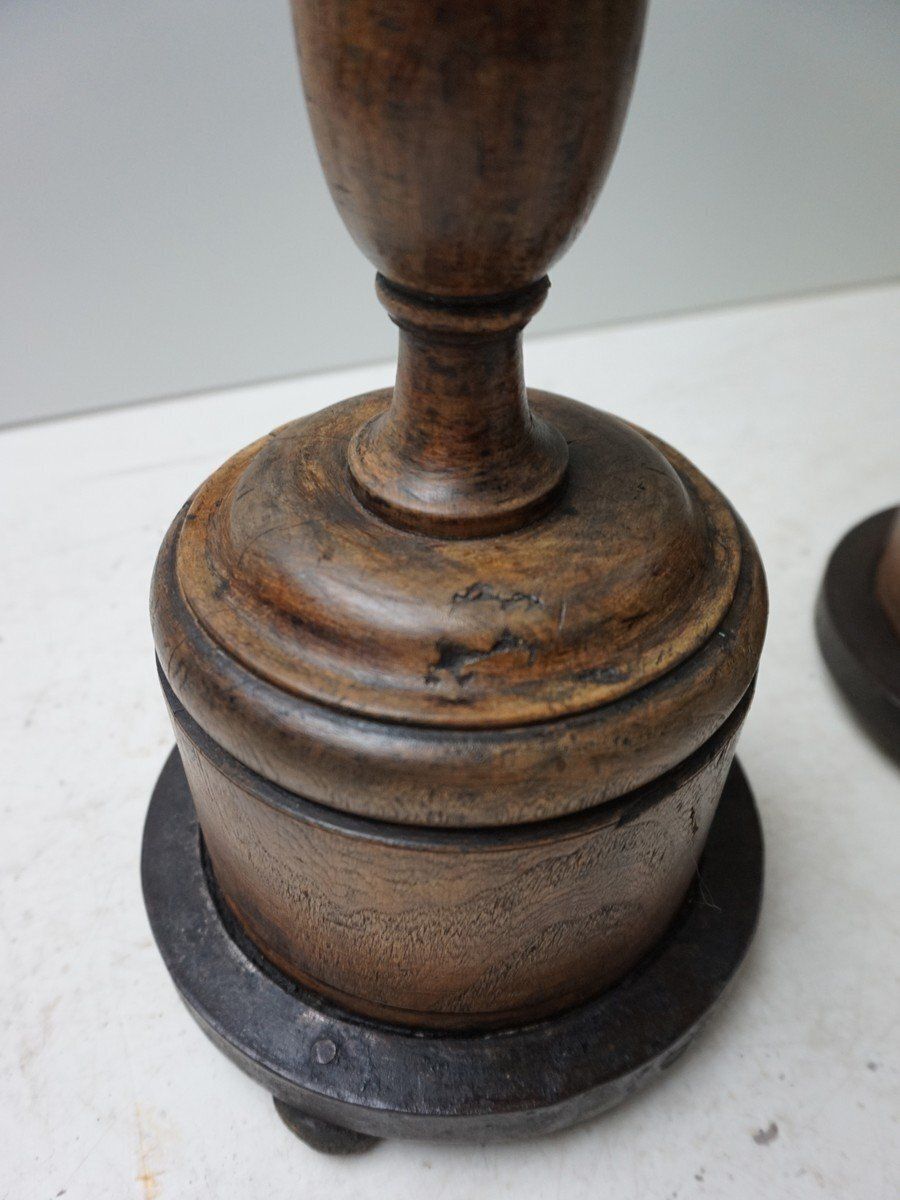 Large Antique French Wooden Candlesticks, 19th Century, Set Of 4 photo Home Decor