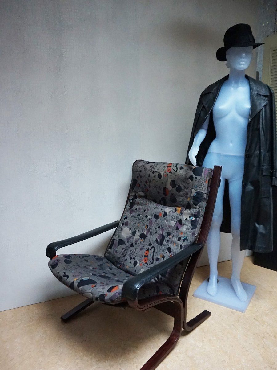 Vintage Siësta Lounge Chair By Ingmar Relling For Westnofa With Joan Miro Upholstery, 1970s photo Furniture