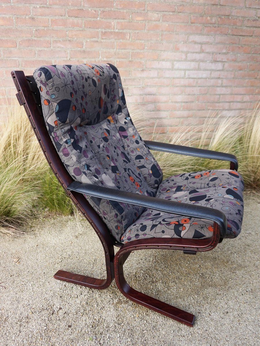 589.0 Vintage Siësta Lounge Chair By Ingmar Relling For Westnofa With Joan Miro Upholstery, 1970s photo