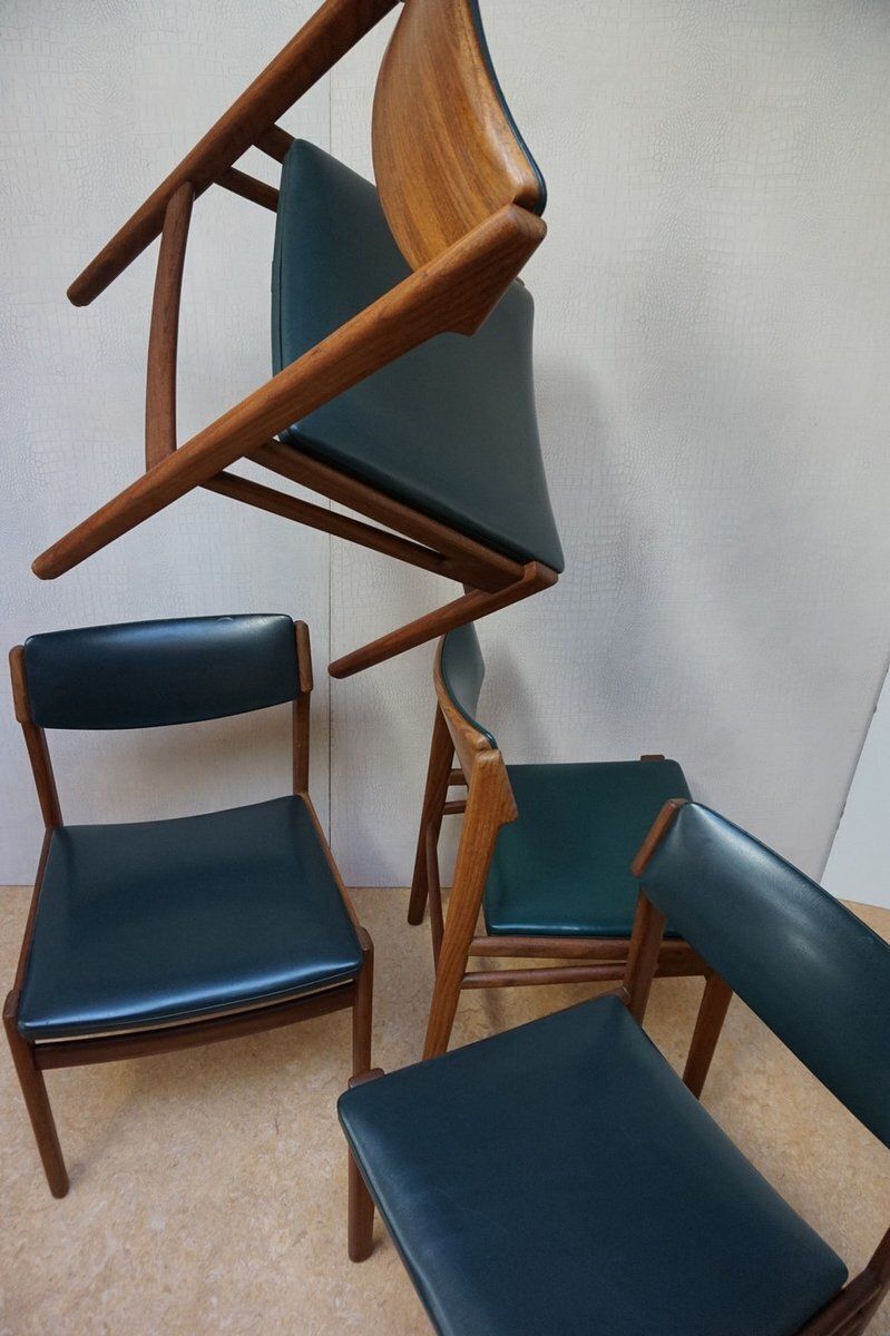 Midcentury Modern Danish Teak Dining Chairs, 1960s, Set Of 4 photo furniture