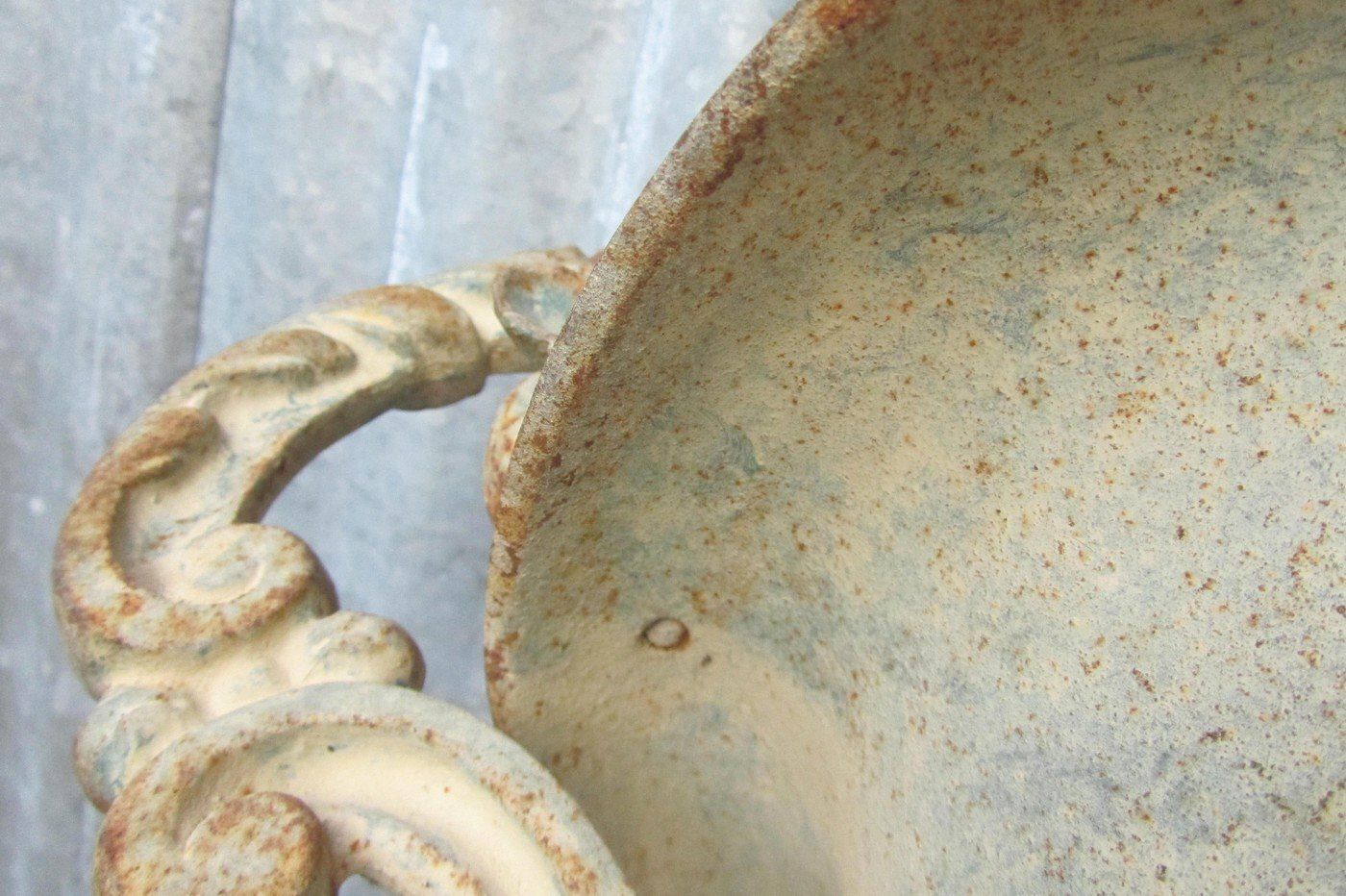photo for sale Early 19th Century Cast Iron Planter With Scrolled Foliate Handles