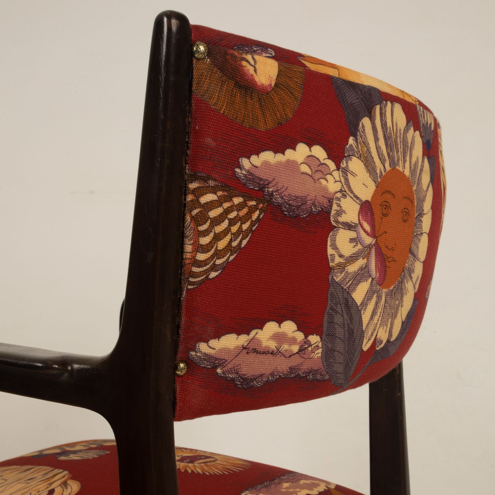 6014.0 110 Chair By Gio Ponti And Fornasetti For Cassina, 1953 photo