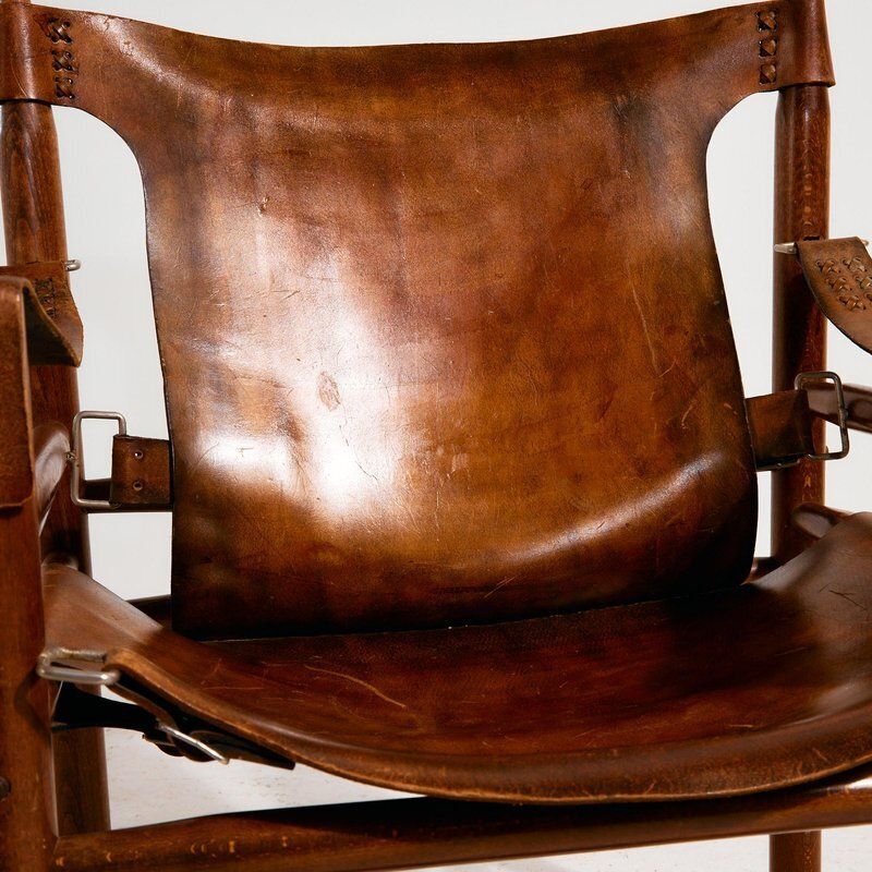 Set Of Hungarian Calf Leather Lounge Chair And Ottoman photo 1170.0