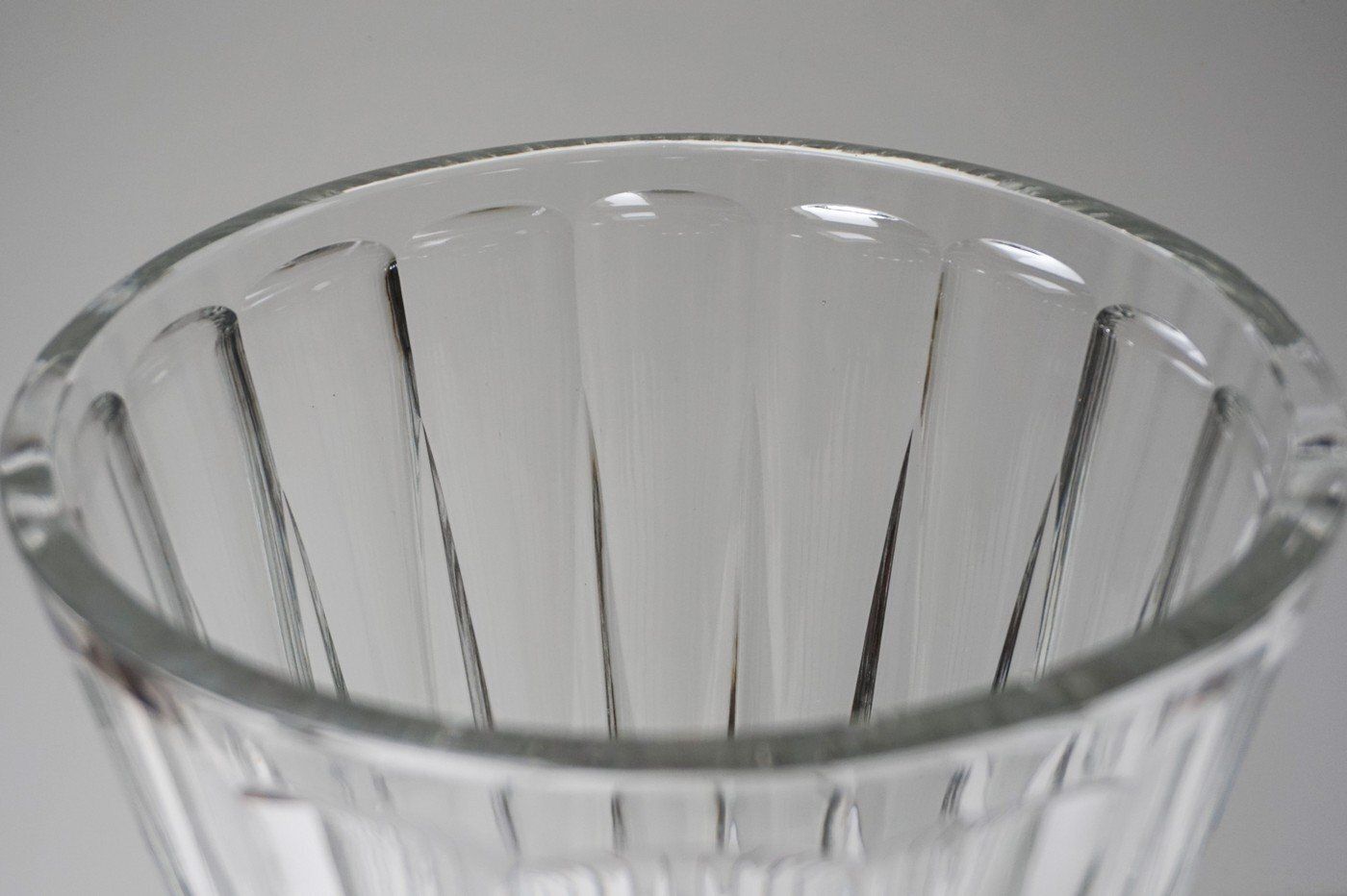 Art Deco Lead Crystal Glass Vase With Silvered Base From Wmf, 1935 photo 477.0