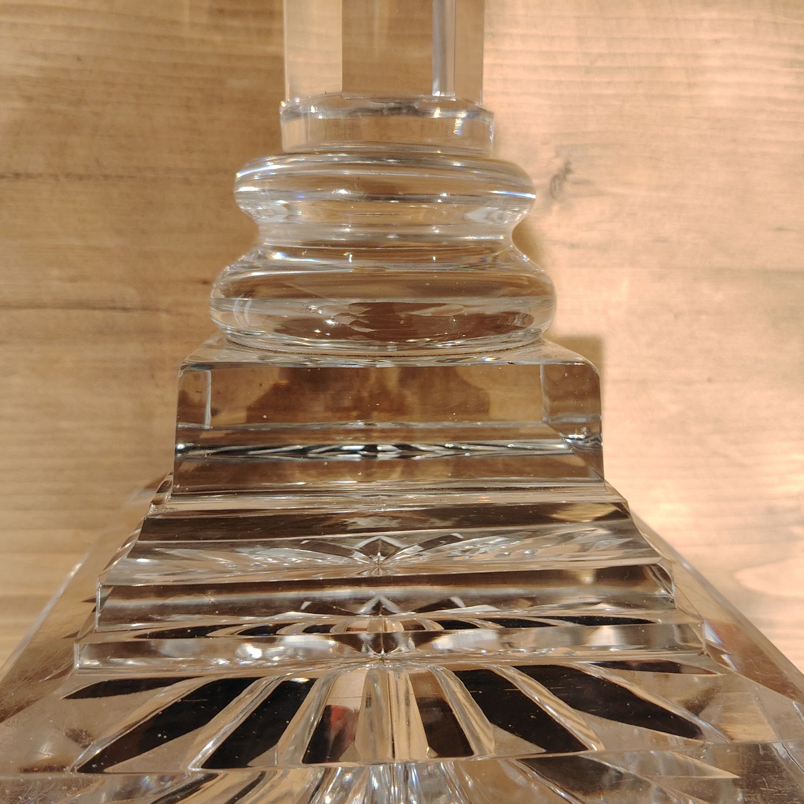 19th Century Antique Lead Crystal Cut Glass Osler Table Lamp. photo 1250.0