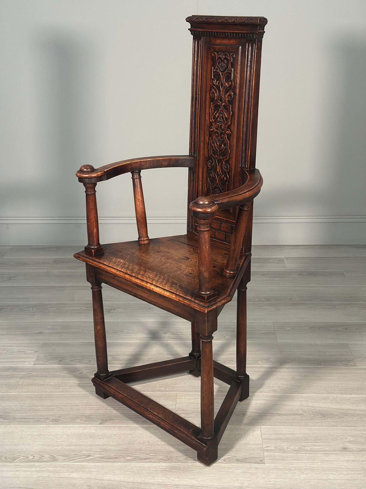 19th Century French Caquetoire Walnut Armchair photo Furniture