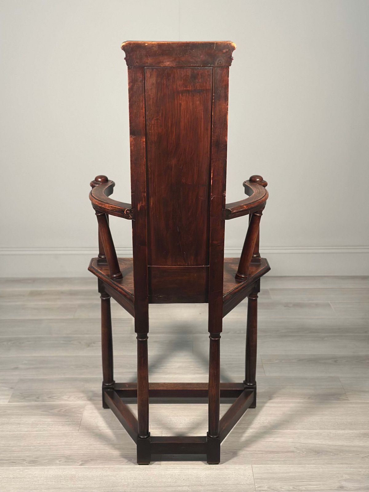 19th Century French Caquetoire Walnut Armchair photo vintage