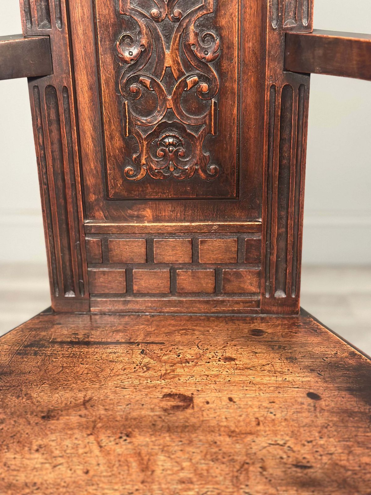 Furniture 19th Century French Caquetoire Walnut Armchair photo
