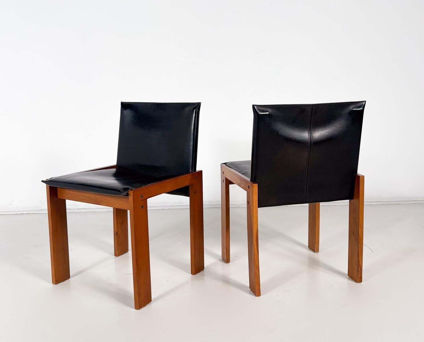 Mid Century Modern Set Of 4 Chairs In The Style Of Scarpa, 1970s photo 5102.0