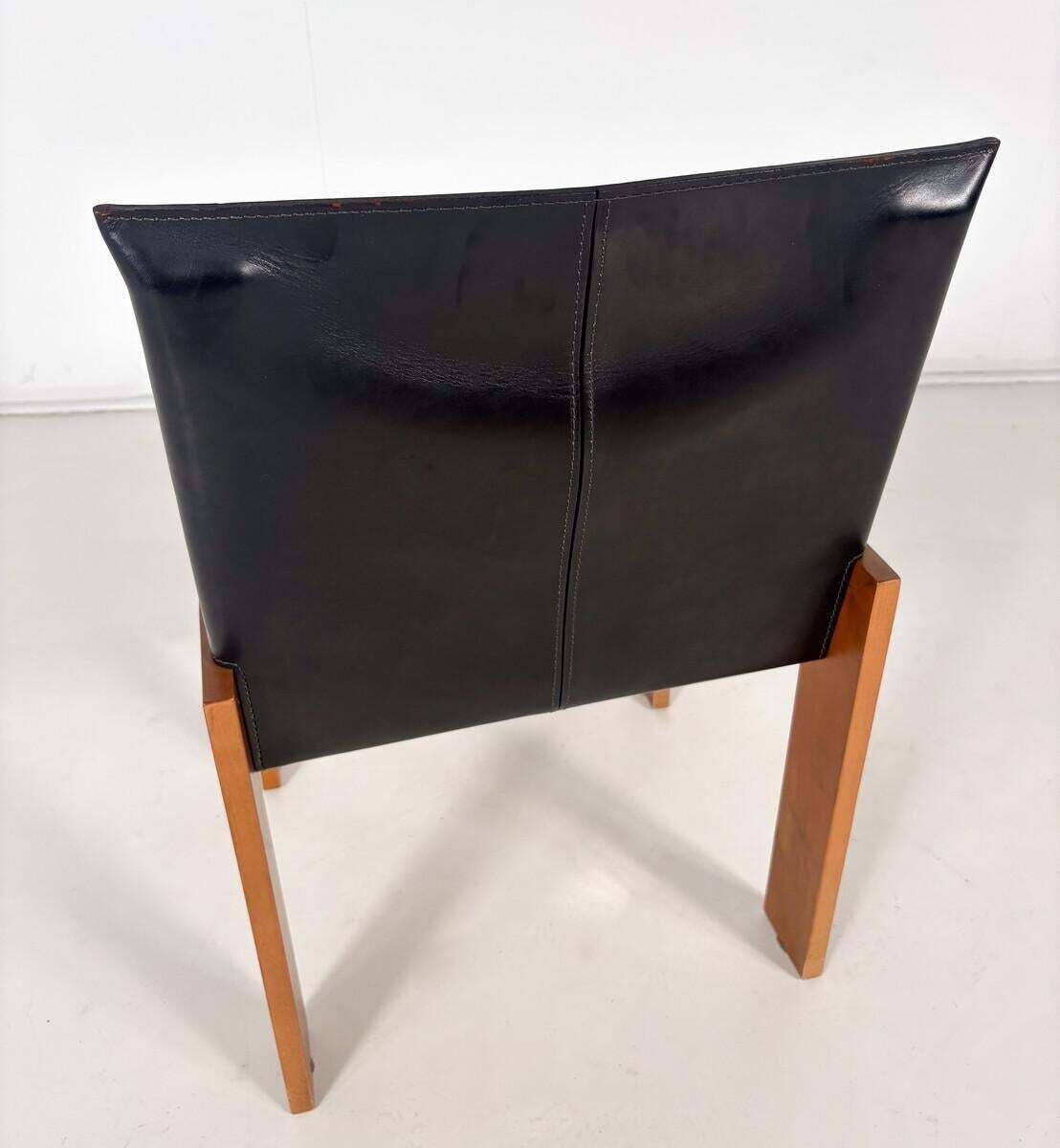 photo for sale Mid Century Modern Set Of 4 Chairs In The Style Of Scarpa, 1970s