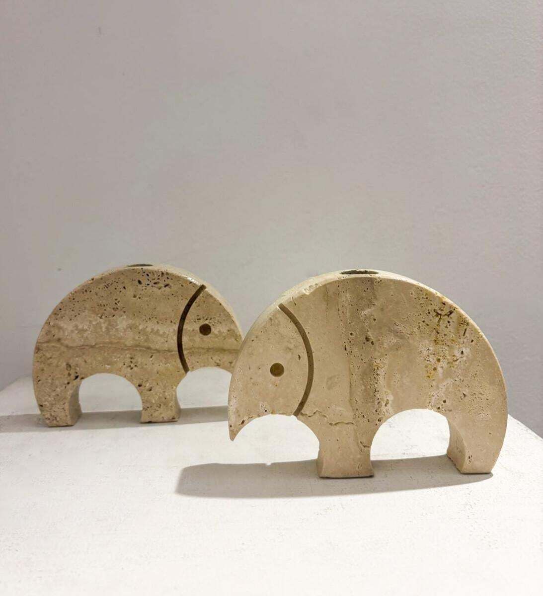 Mid Century Travertine Figures By Fratelli Mannelli, 1970s photo furniture