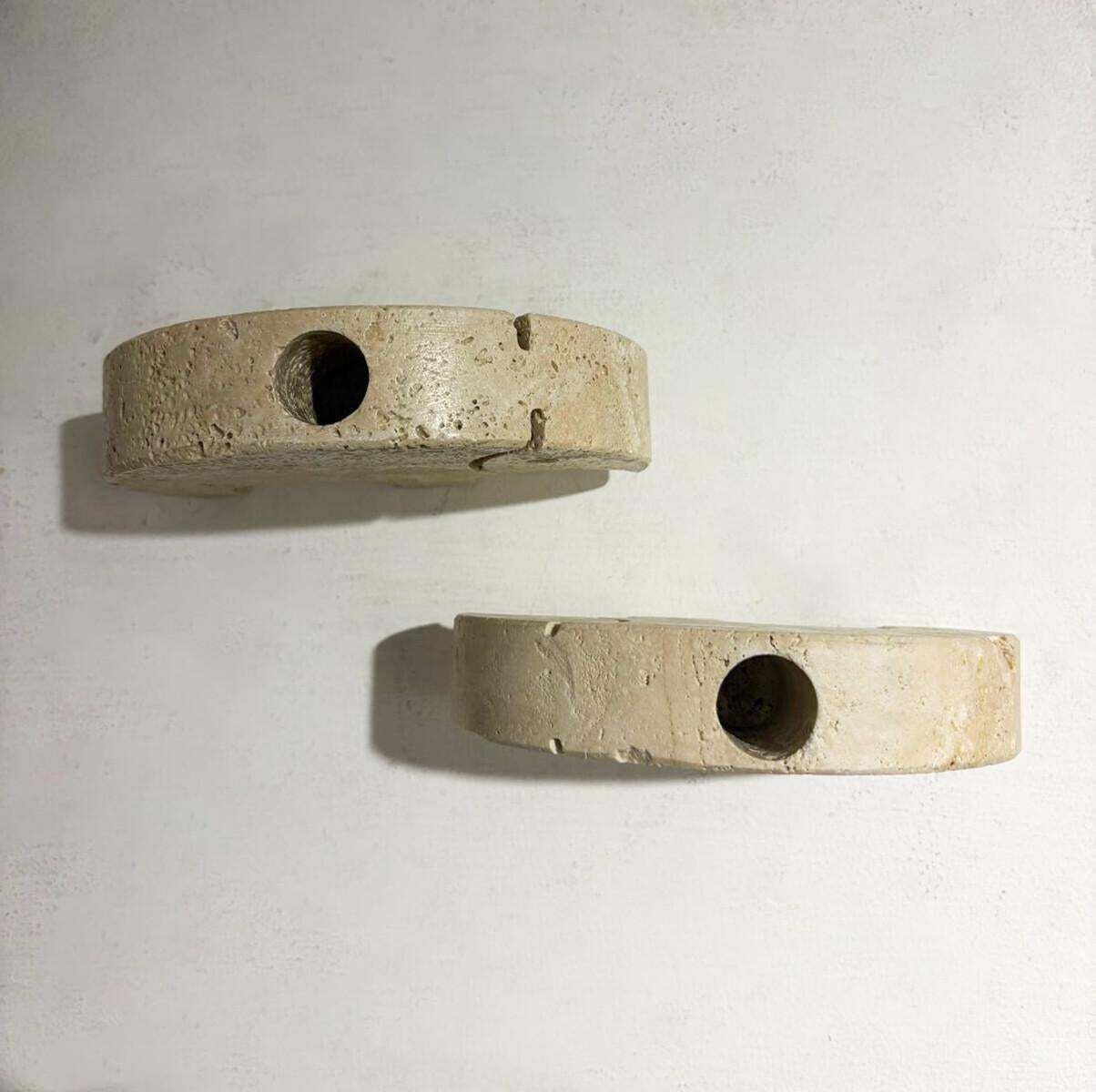 Mid Century Travertine Figures By Fratelli Mannelli, 1970s photo vinterior