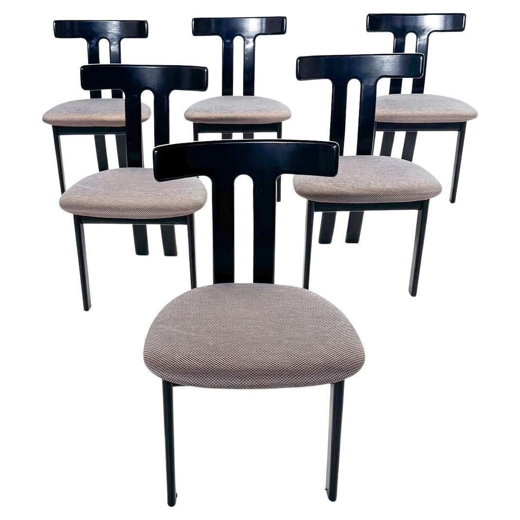 Mid Century Modern Set Of 6 Chairs In The Style Of Luigi Vaghi, 1960s