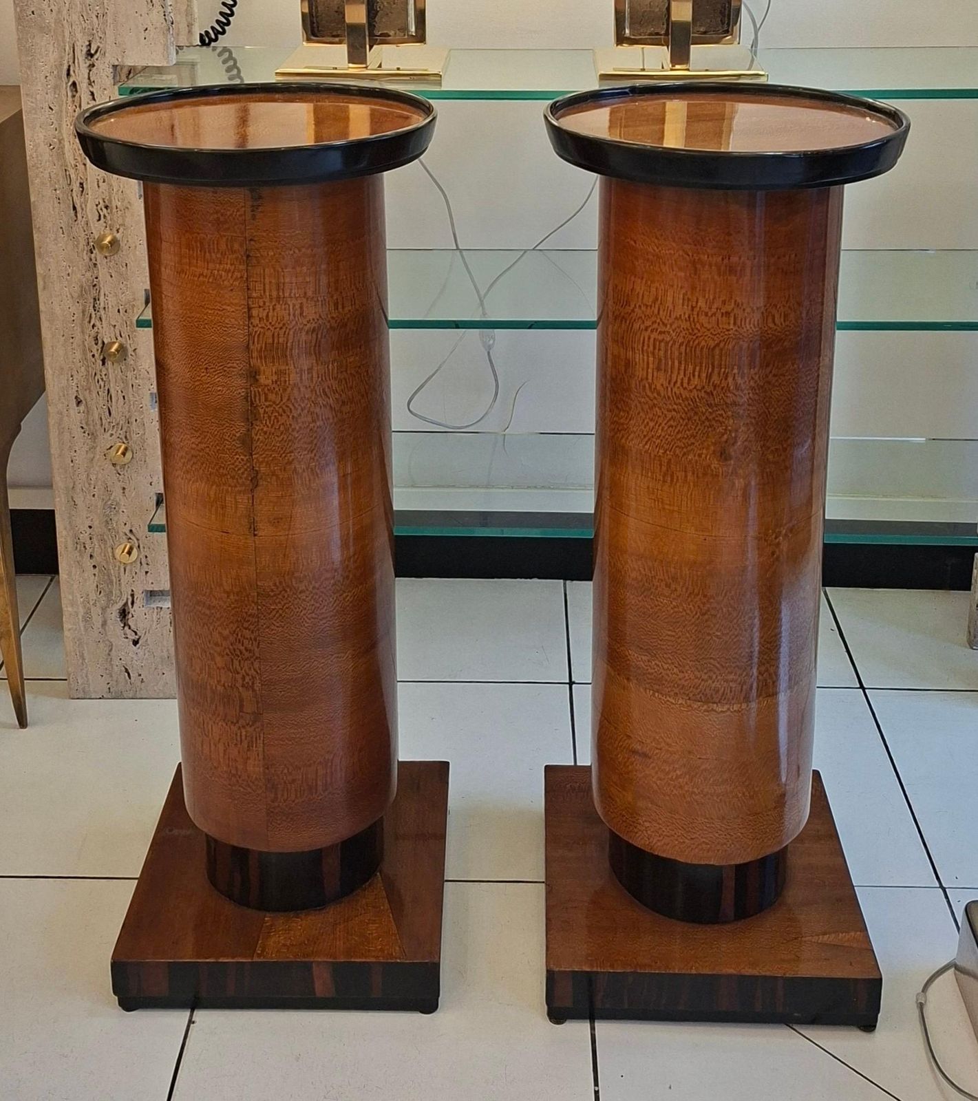 Pair Of Art Déco "Selettes" Wood French Polished photo for sale