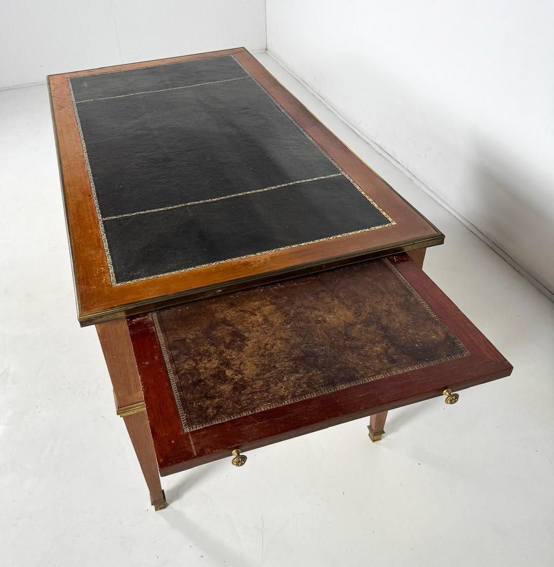 Desk, Louis XVI, Early Xixe, Mahogany Gilded Bronze photo vintage