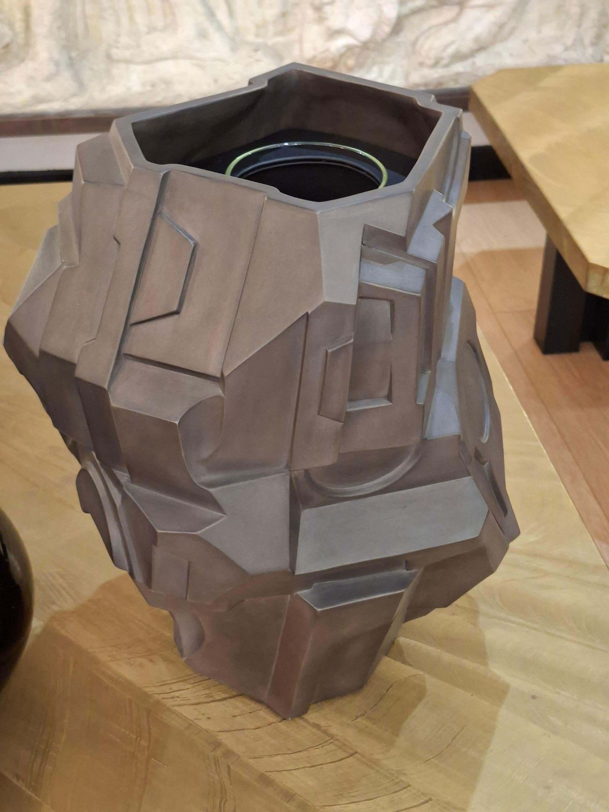 Geometric Ceramic Vase By Gille Caffier , Limited Edition 2016, N°27/90 photo for sale
