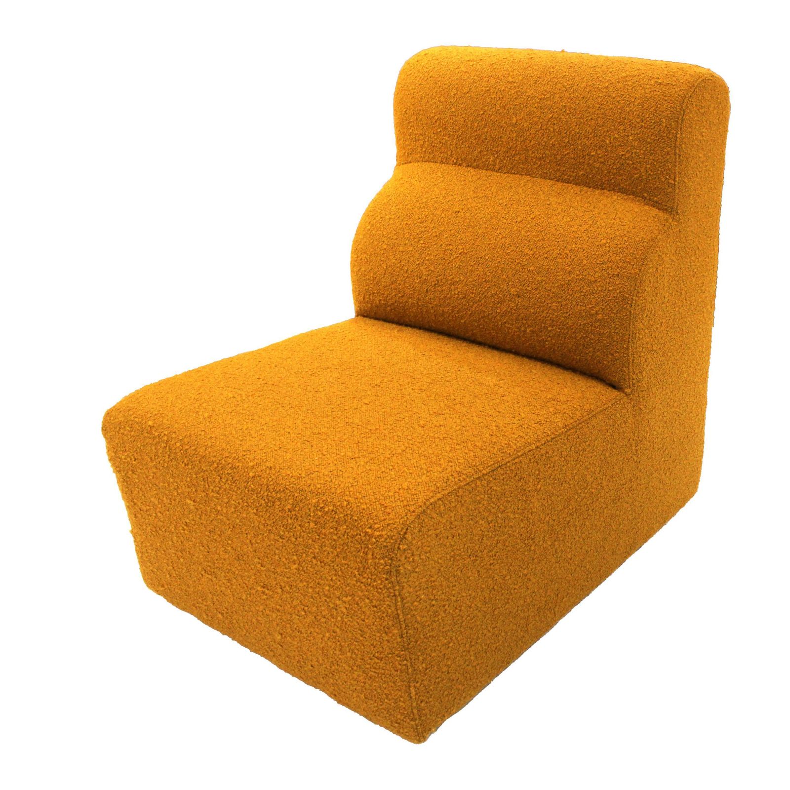 Set Of Modular Armchairs In Mustard Wool Upholstery, Italy, 1970 photo for sale