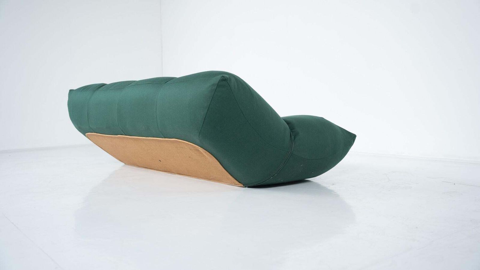 photo for sale Mid Century Modern Green Papillon Sofa By Giovannetti, Italy, 1970s