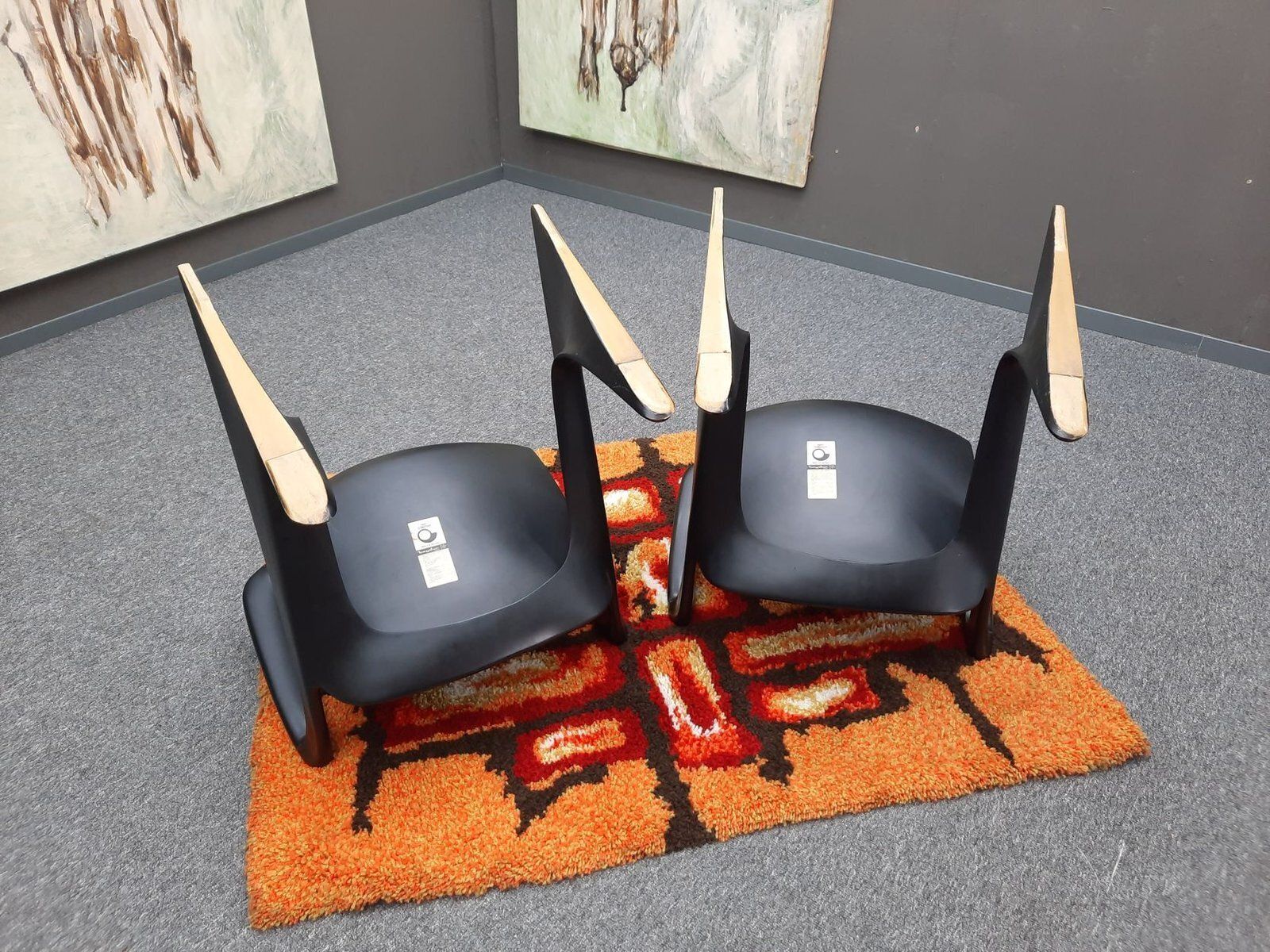 Furniture Z Chairs By Ernst Moeckl & Siegfried Mehl For Horn Collection, 1960s, Set Of 2 photo