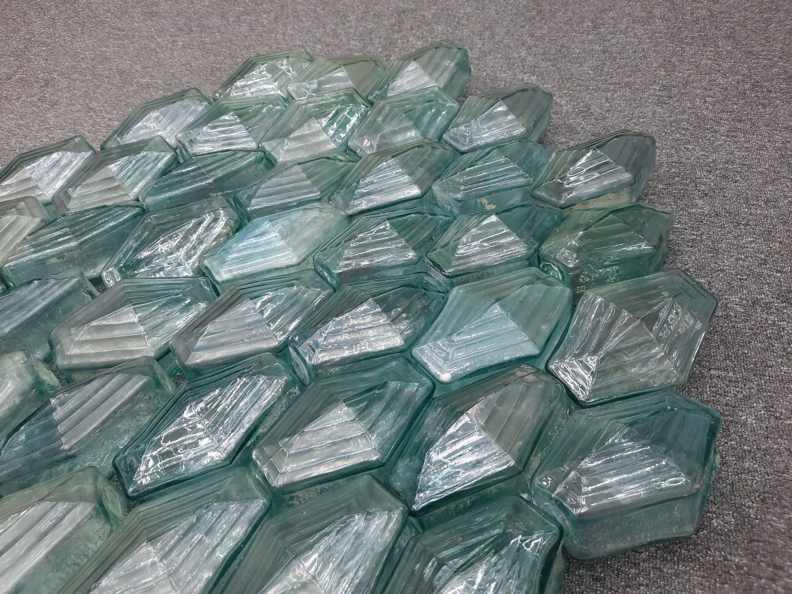 Falconnier Glass Blocks Series 9 By Gustave Falconnier, Set Of 40 photo vinterior