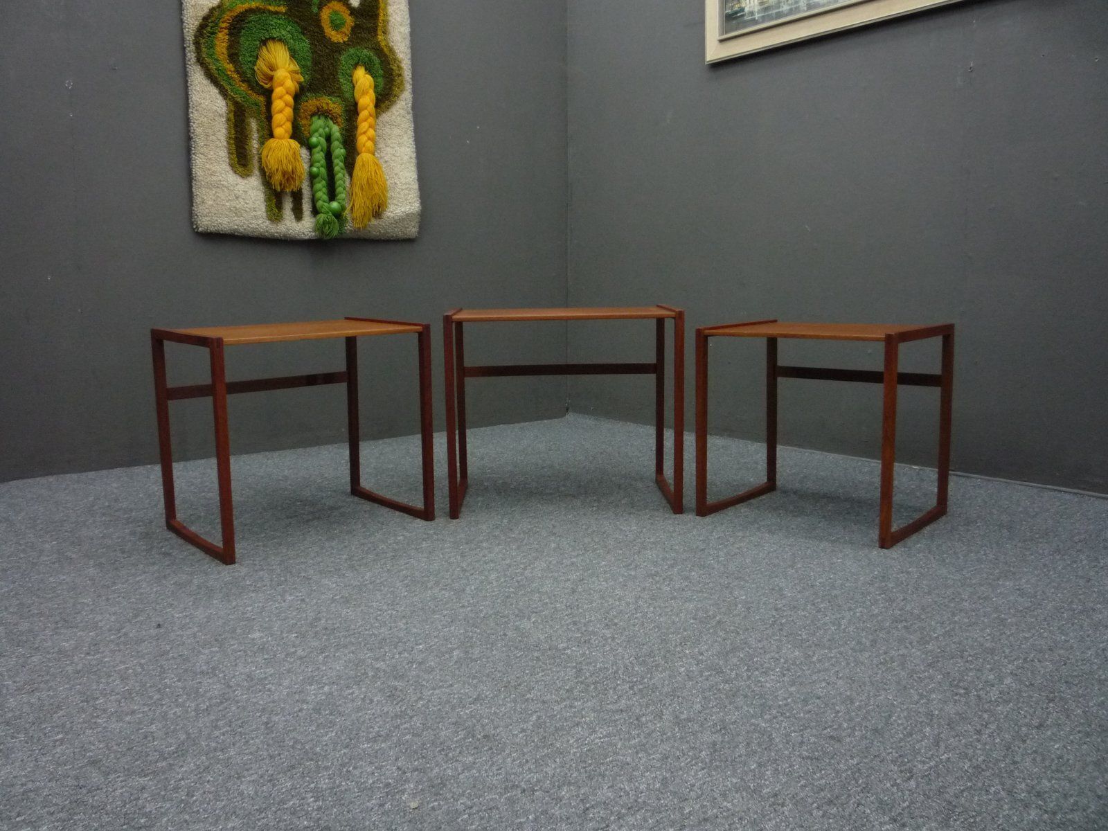 Scandinavian Teak Nesting Tables, 1960s, Set Of 3 photo Furniture