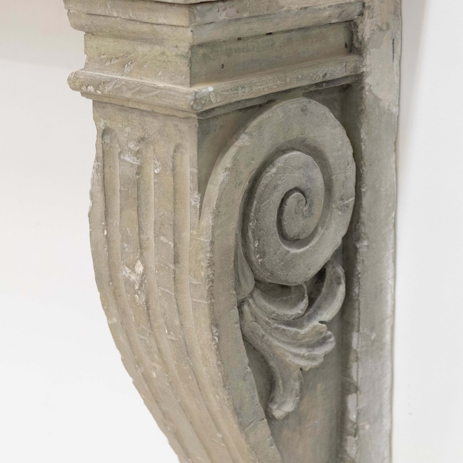 Ornate Carved Antique Stone Fireplace Surroud photo vinterior