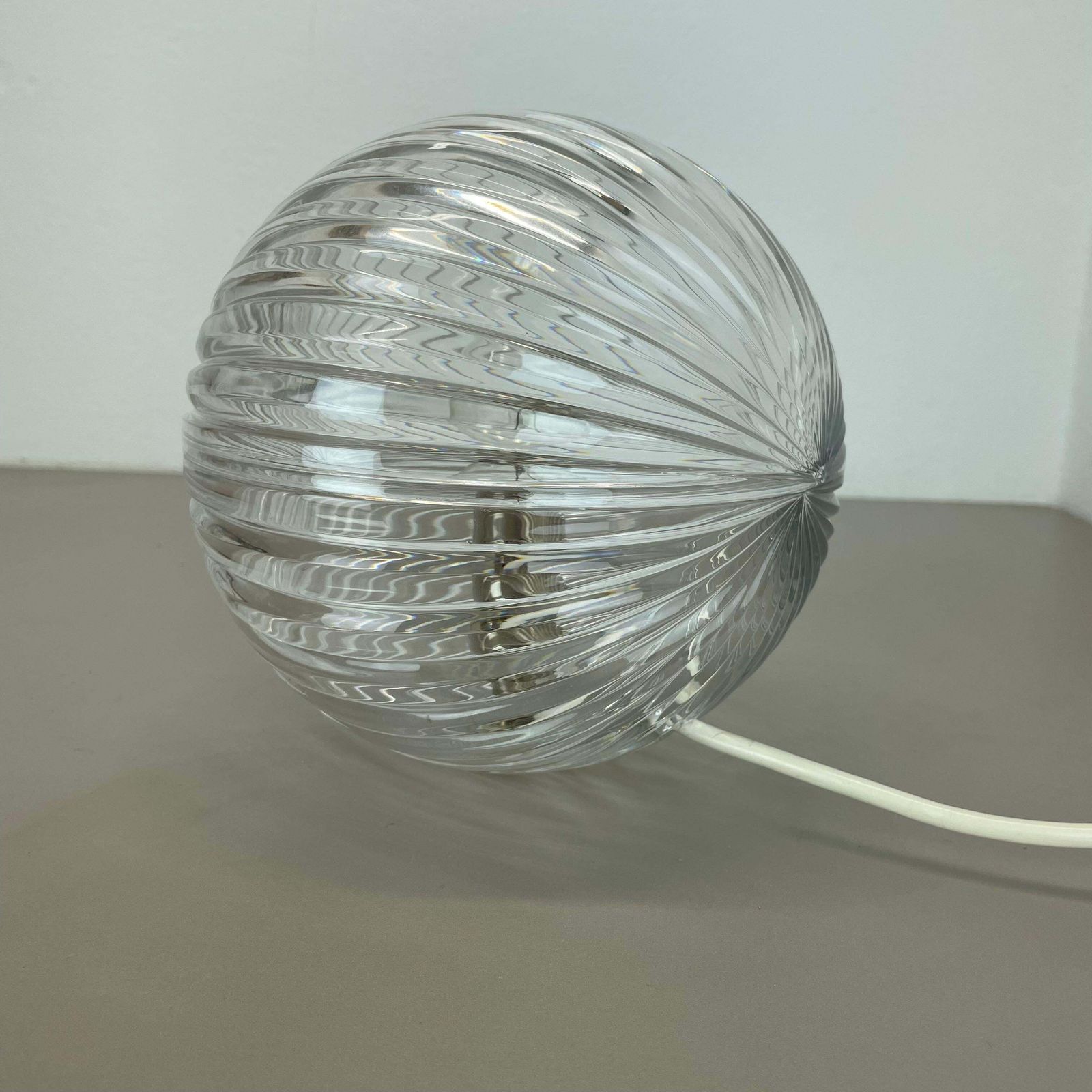 Unique "Ball" Crystal Glass Table Light By Claus Josef Riedel, Austria 1970s photo furniture