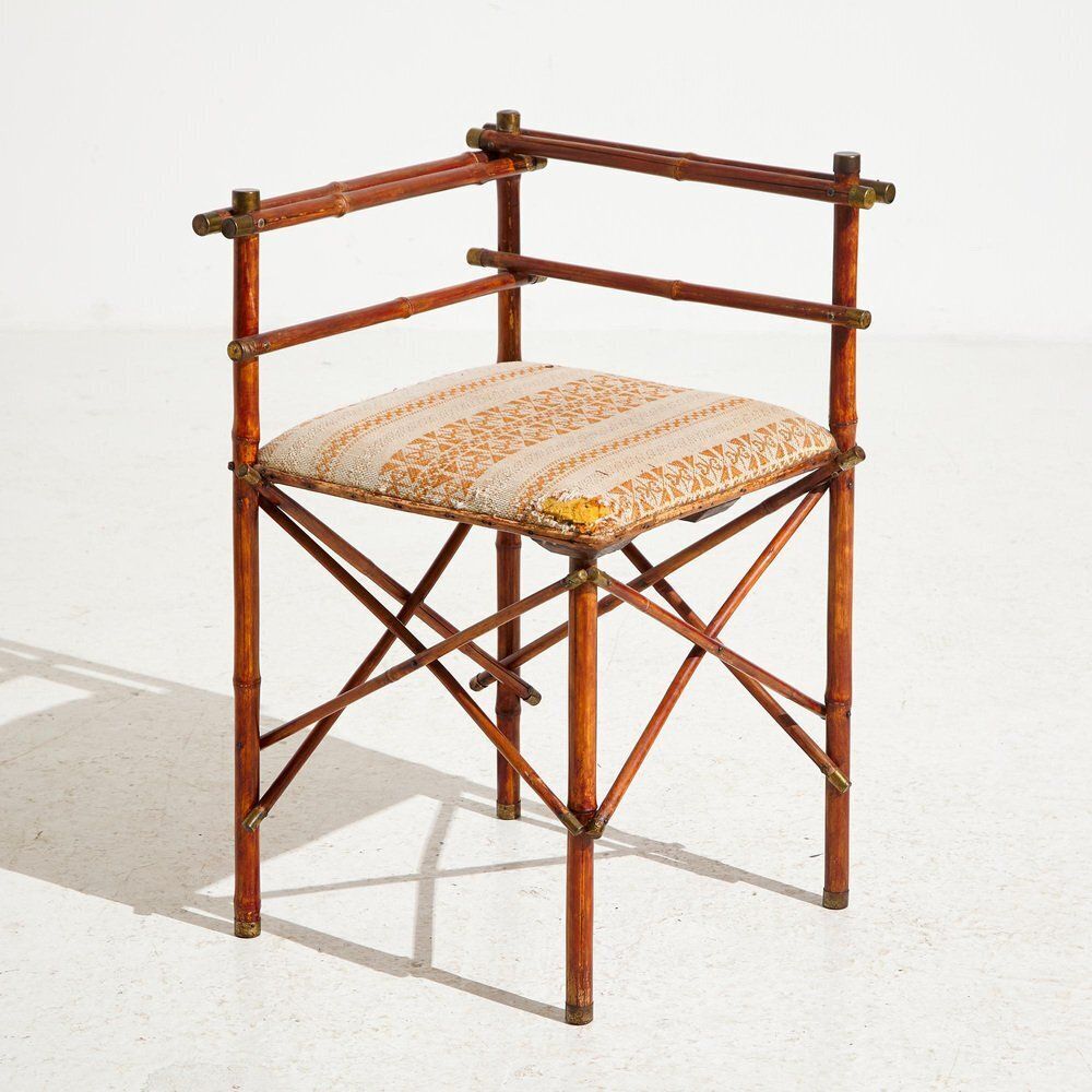 Austrian Bamboo Dining Table And Chairs By J. Kothgassner, 1920s, Set Of 5 photo furniture