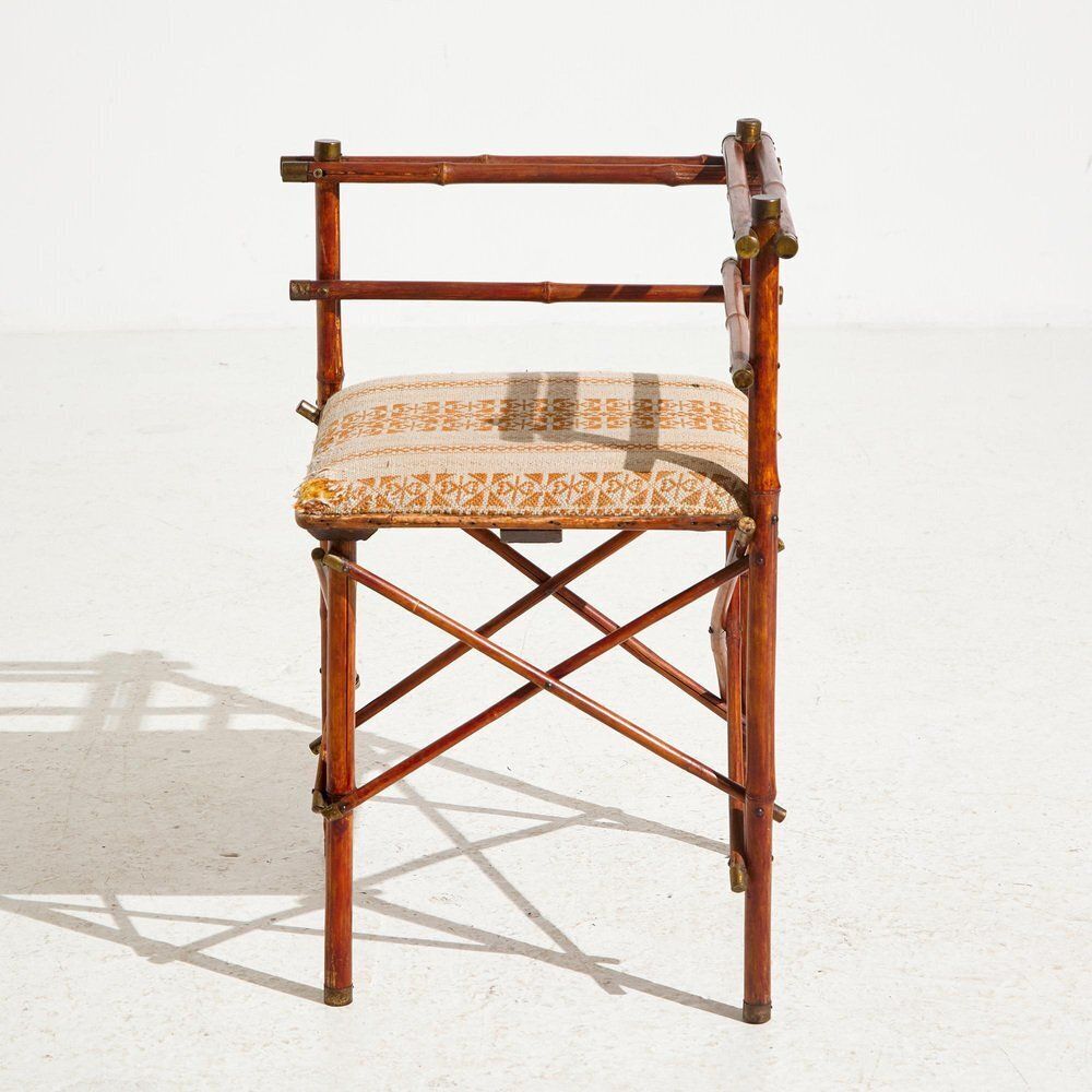 Austrian Bamboo Dining Table And Chairs By J. Kothgassner, 1920s, Set Of 5 photo Furniture