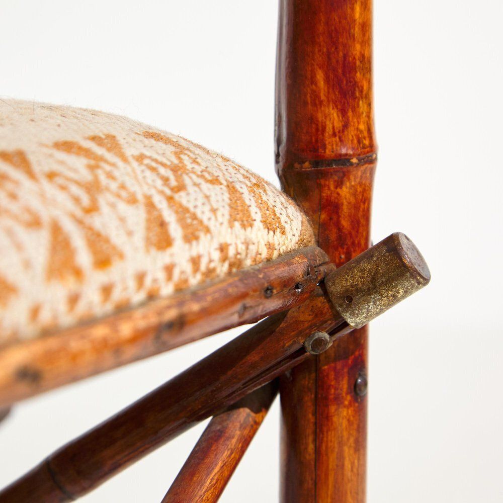 photo furniture Austrian Bamboo Dining Table And Chairs By J. Kothgassner, 1920s, Set Of 5
