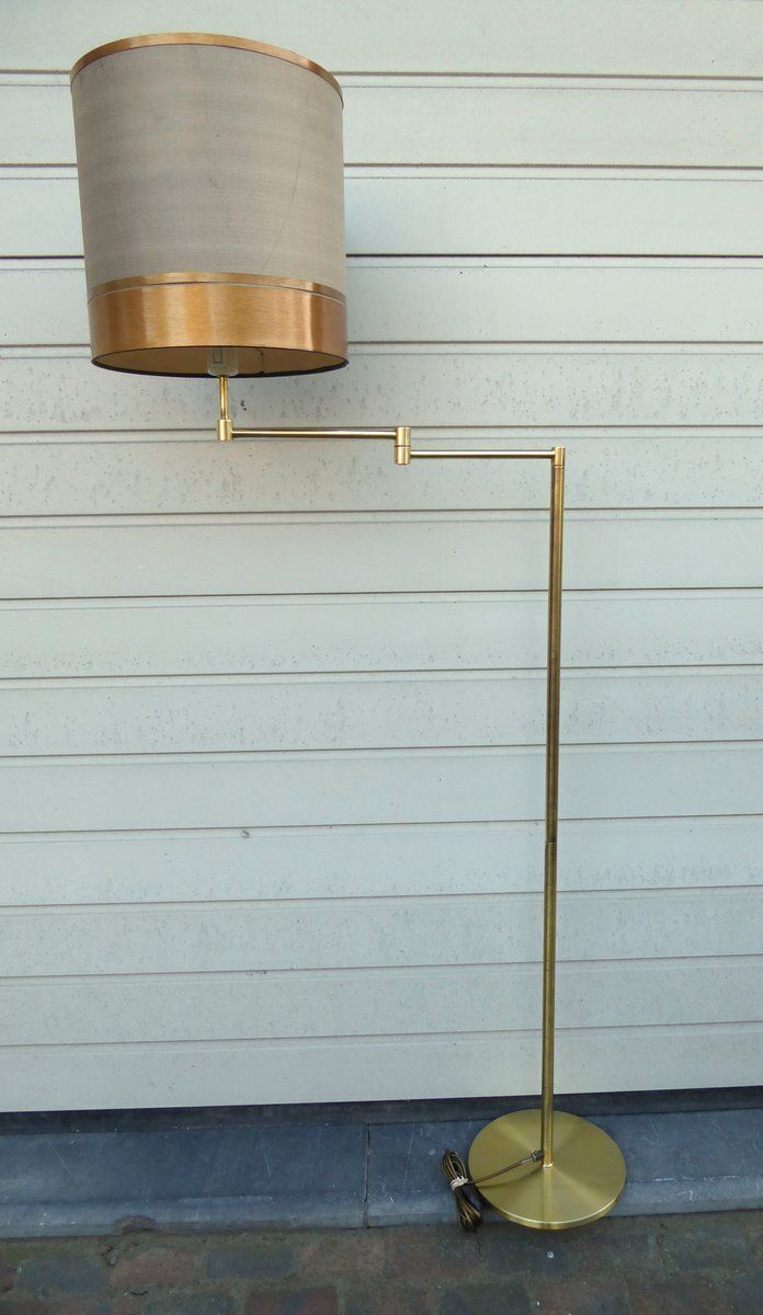 Danish Brass Articulated Swivel Floor Lamp From Frandsen, 1960s