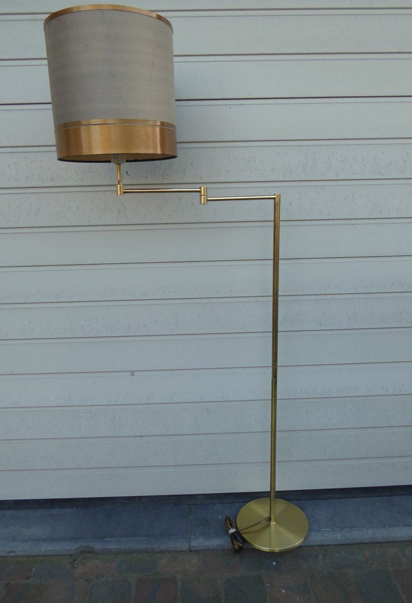 Danish Brass Articulated Swivel Floor Lamp From Frandsen, 1960s photo Lighting