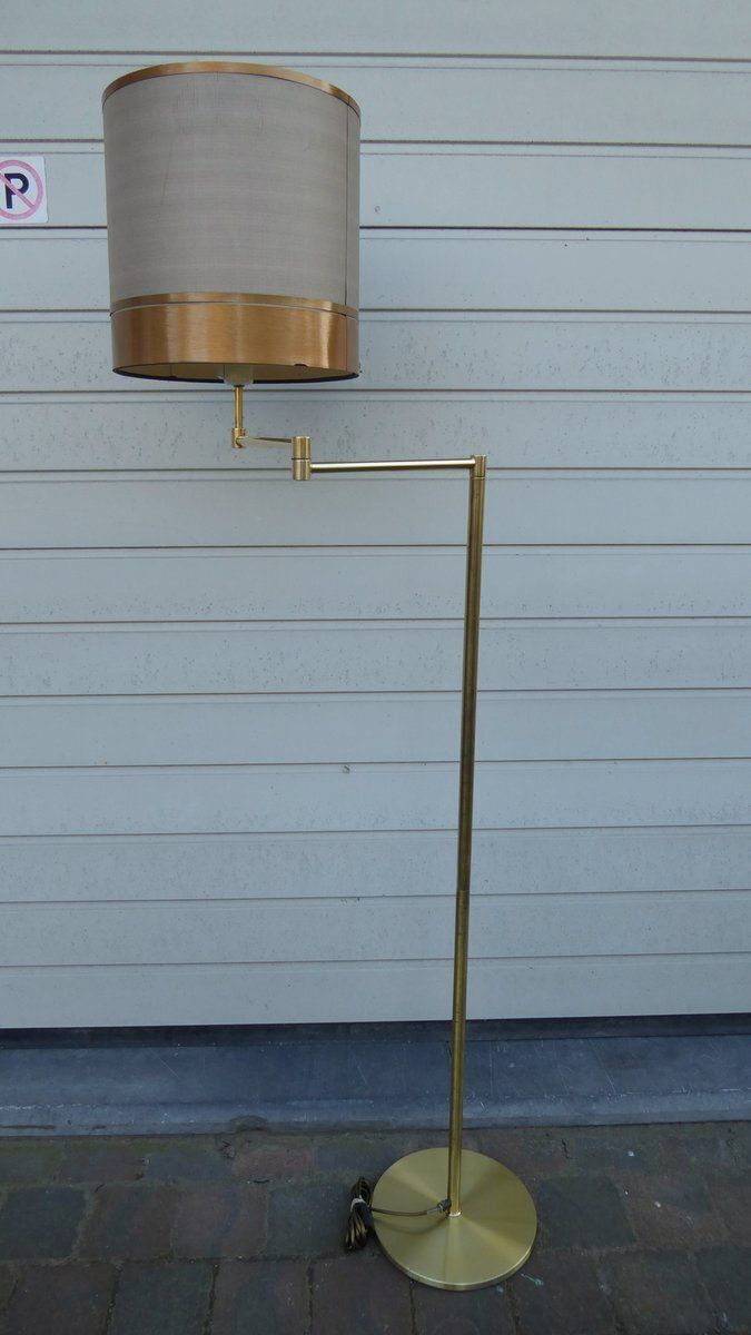 Danish Brass Articulated Swivel Floor Lamp From Frandsen, 1960s photo buy