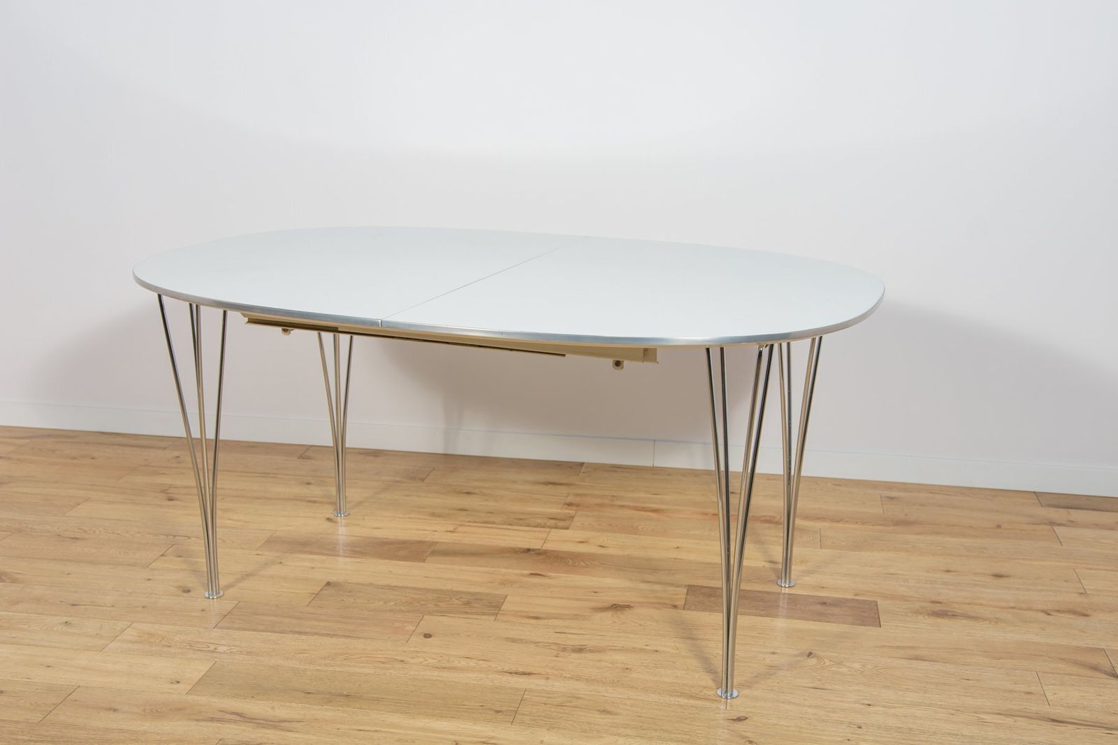 Mid Century Modern Extendable Ellipse B612 Dining Table By Piet Hein & Bruno Mathsson For Fritz Hansen, 1960s