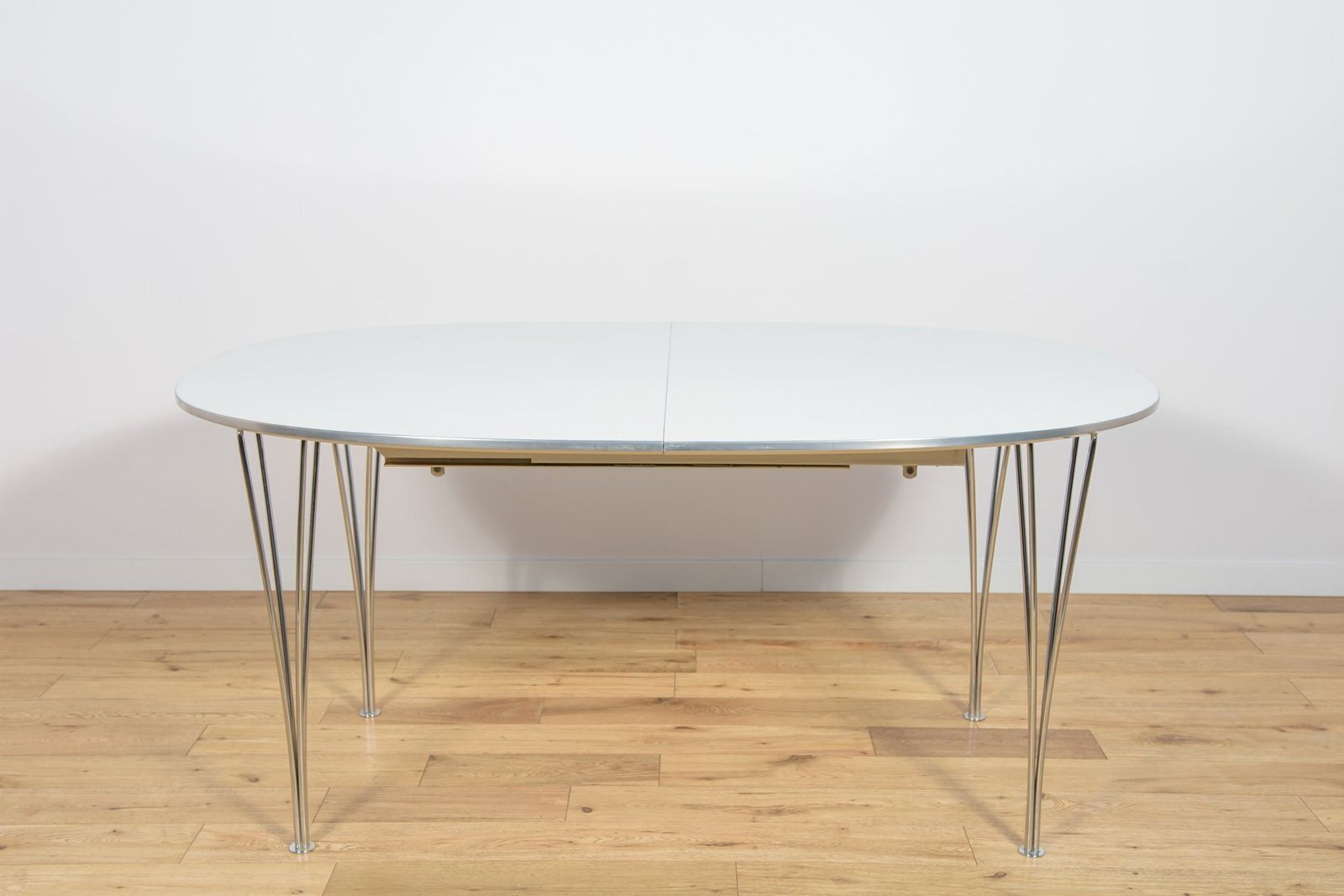 Mid Century Modern Extendable Ellipse B612 Dining Table By Piet Hein & Bruno Mathsson For Fritz Hansen, 1960s photo 3463.0